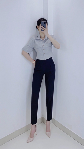 Áo Sơ mi Crop ngắn tay - A0508