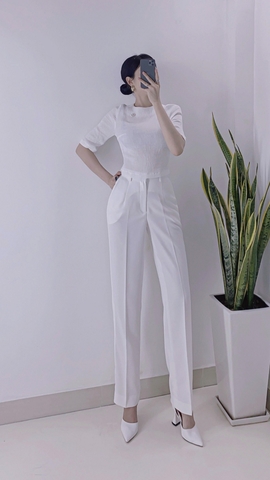 Áo Crop tay ngắn cài trâm - A0513