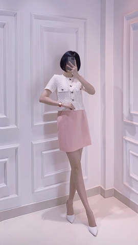 Áo Crop tay ngắn cổ tròn - A0532
