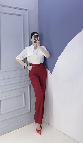Quần suông đỏ - Q0049