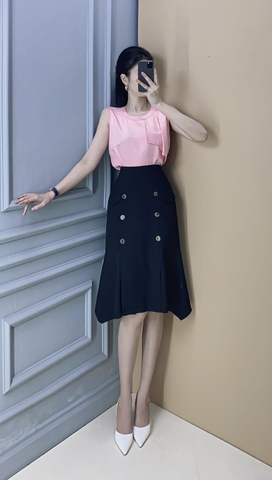 Áo lụa sát nách cổ tròn - A0178