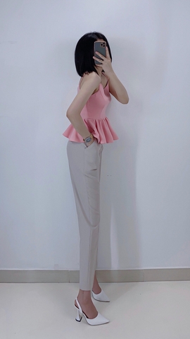 Áo kiểu hai dây peplum _ A0503