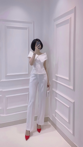 Áo bẹt vai cổ lật _ A0540