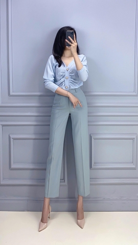 Áo kiểu cổ tim - A0489