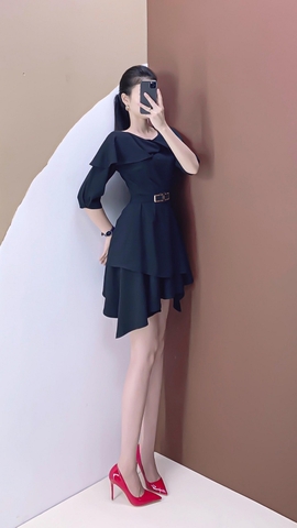 Đầm xòe hai tầng sole - D0175