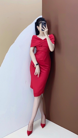 Đầm body đỏ tôn dáng - D0201