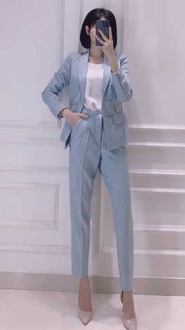 Áo vest 6 nút Xanh - A0560