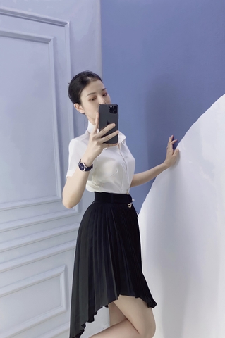 Váy xếp ly có belt - V0105