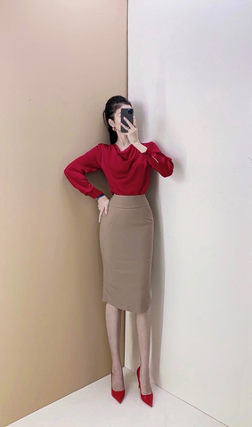 Váy bút chì bản lưng cao - V0114