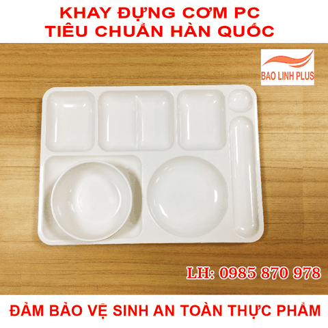 Khay Cơm nhựa PC 8 Ngăn Hàn Quốc