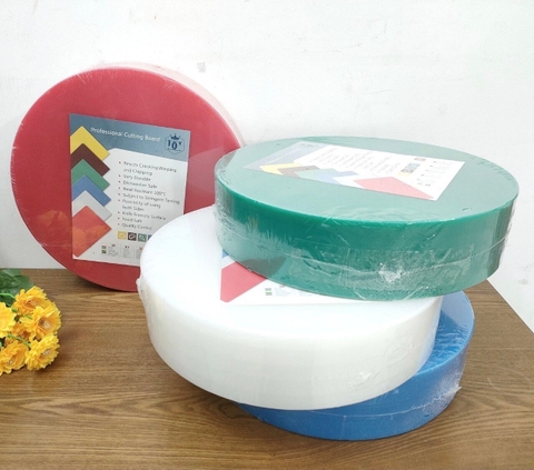 thớt nhựa tròn màu xanh lá