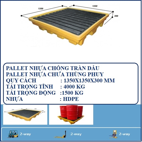 PALLET NHỰA CHỐNG TRÀN DẦU