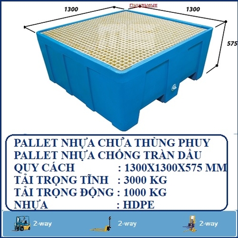 PALLET NHỰA CHỨA THÙNG PHUY