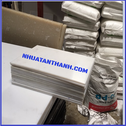 THỚT NHỰA PE TRẮNG 500X350X12 MM