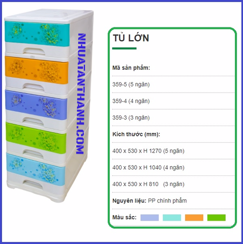 TỦ NHỰA GIA DỤNG LỚN TỪ 3 ĐẾN 5 NGĂN