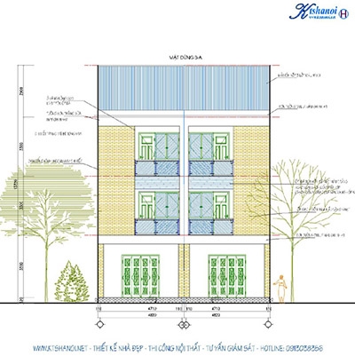Mẫu thiết kế nhà ống đẹp 4.8x12m