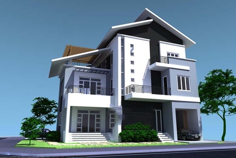 Mẫu nhà ống thiết kế đẹp ngang biệt thự