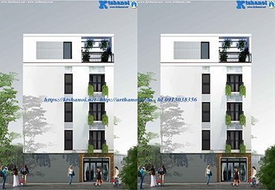 Thiết kế nhà phố 5x10m 5 tầng để ở tại Từ Liêm Hà Nội