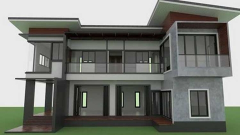 Thiết kế nhà đẹp hiện đại 1-2 tầng