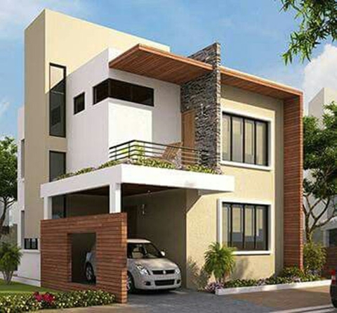 Thiết kế biệt thự phố 2 tầng hiện đại sang trọng