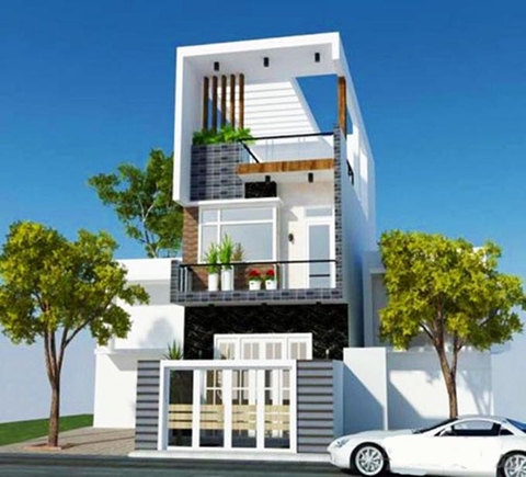 Mẫu thiết kế nhà phố 3 tầng diện tích 4,2x12,8m hiện đại tiện nghi