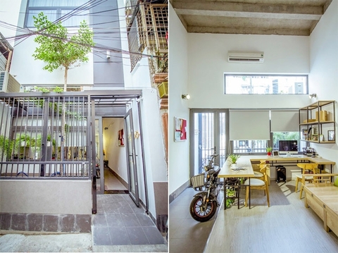 Mẫu thiết kế nhà ống 2 tầng độc đáo ở Sài Gòn