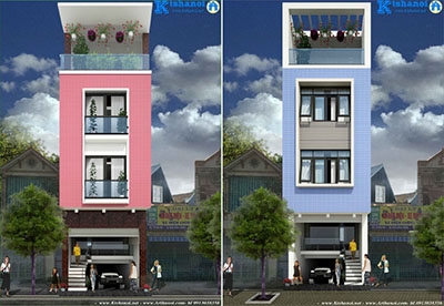 Thiết kế nhà phố đẹp 4x20m 4 tầng kết hợp kinh doanh