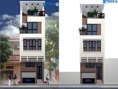 Thiết kế nhà phố 5 tầng 5x12m có thang máy và gara riêng