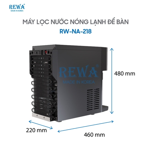Máy Lọc Nước Nóng Lạnh Hàn Quốc REWA RW-RO.NA-218 Thiết Kế Để Bàn - Hàng Chính Hãng