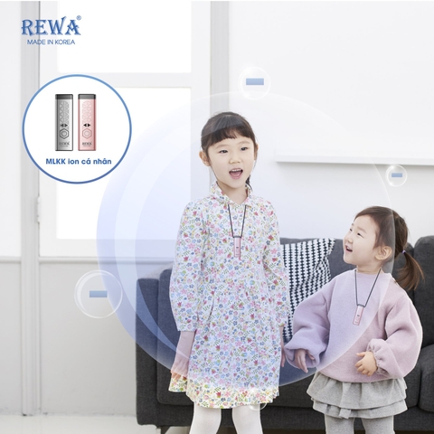 Máy Tạo Không Khí Ion Âm Cá Nhân Rewa RW-AP-PINK/SILVER Hàng Chính Hãng