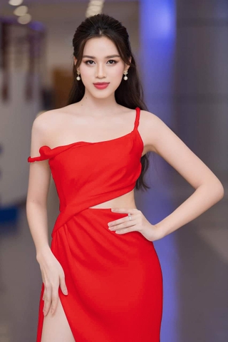 Đầm dạ hội hai dây lệch vai hở eo dự tiệc ( Trắng)