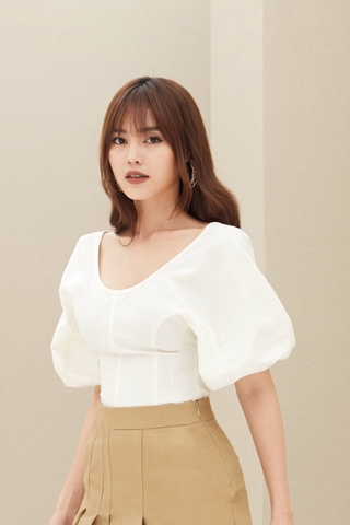 Áo váy kiểu áo tay con váy dài xếp ly