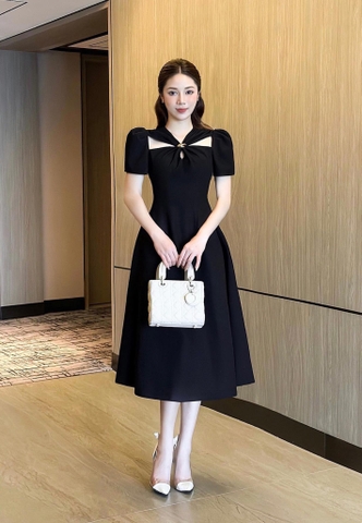 Đầm dự tiệc dáng xoè tay con cut out vai sang trọng Alvin Store 2950 (Đỏ)