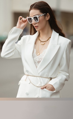 Set áo quần kiểu áo vest tay dài phối quần short (KHÔNG KÈM ÁO TRONG)