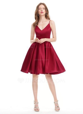 Đầm xoè kiểu 2 dây cổ tim sang trọng