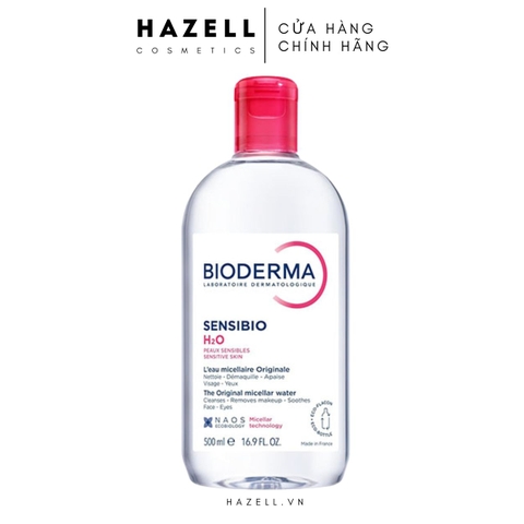 Nước tẩy trang Bioderma Crealine H2O nắp hồng thường