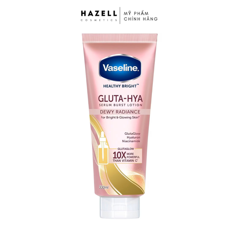 Sữa dưỡng thể Vaseline Healthy Bright Gluta-HYA 70X Serum Burst Lotion - Dewy Radiance 300ml - HNK
