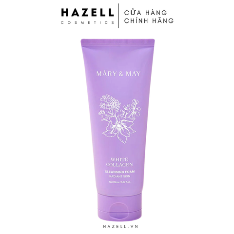 Sữa rửa mặt Mary&May White Collagen Cleansing Foam 150ml - HNK
