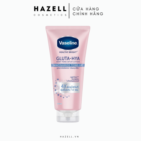 Sữa dưỡng thể Vaseline Healthy Bright Gluta-HYA 4X Body Tone Up UV Lotion - Niacinamide Tone Up - 300ml - HNK