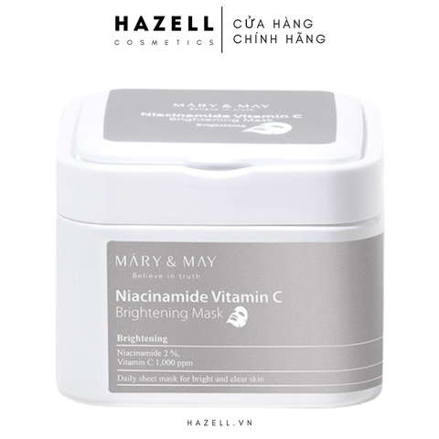 Mặt nạ giấy Mary&May Niacinamide Vitamin C Brightening Mask 30 miếng