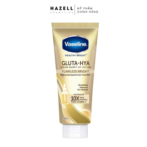 Sữa dưỡng thể Vaseline Healthy Bright Gluta-HYA 70X Serum Burst UV Lotion - Flawless Bright 300ml - HNK