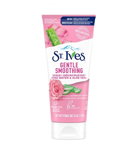Tẩy da chết ST.Ives Gentle Smoothing Rose Water & Aloe Vera - 170g