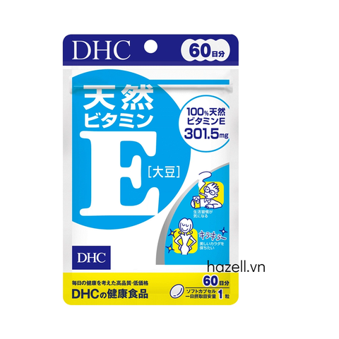 Viên uống vitamin E DHC Natural Vitamin E (Soybean) 60 Day