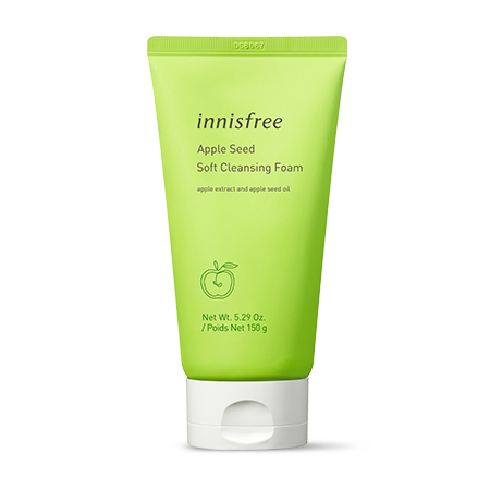 Sữa rửa mặt sạch sâu táo xanh innisfree Apple Seed Cleansing Soft Foam 150ml