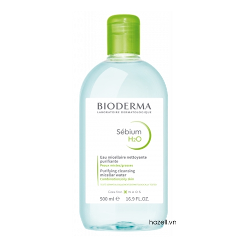 Nước tẩy trang Bioderma Sebium H2O nắp xanh thường