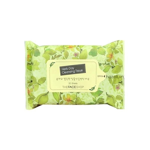Khăn giấy tẩy trang The Face Shop Herb Day Cleanisng Tissue