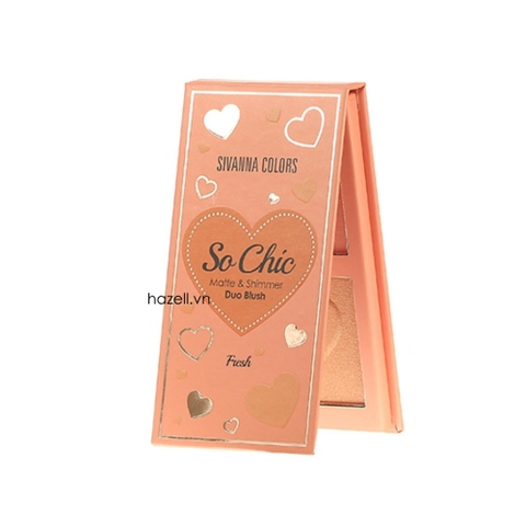 Bảng phấn má Sivanna Colors So Chic Matte & Shimmer Duo Blush 9g