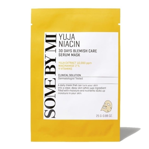Mặt nạ SOME BY MI Yuja Niacin 30Days Blemish Care Serum Mask 25g - HÀNG NHẬP KHẨU