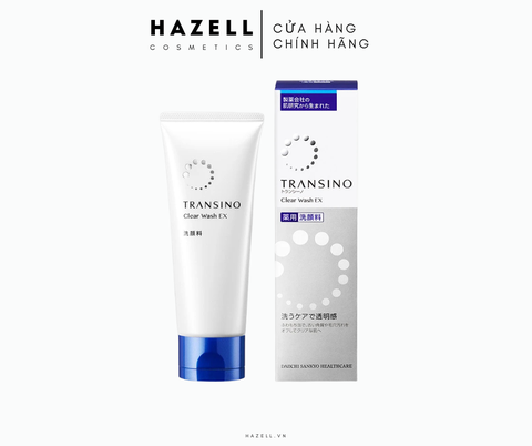 Sữa rửa mặt trắng da, mờ thâm nám Transino Clear Wash EX 100g