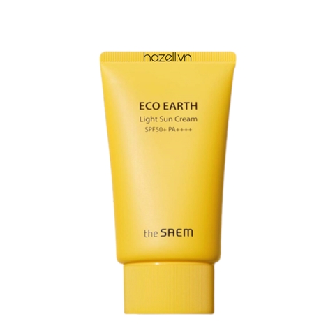 Kem chống nắng The Saem Eco Earth Light Sun Cream SPF50+PA++++ (Vàng)